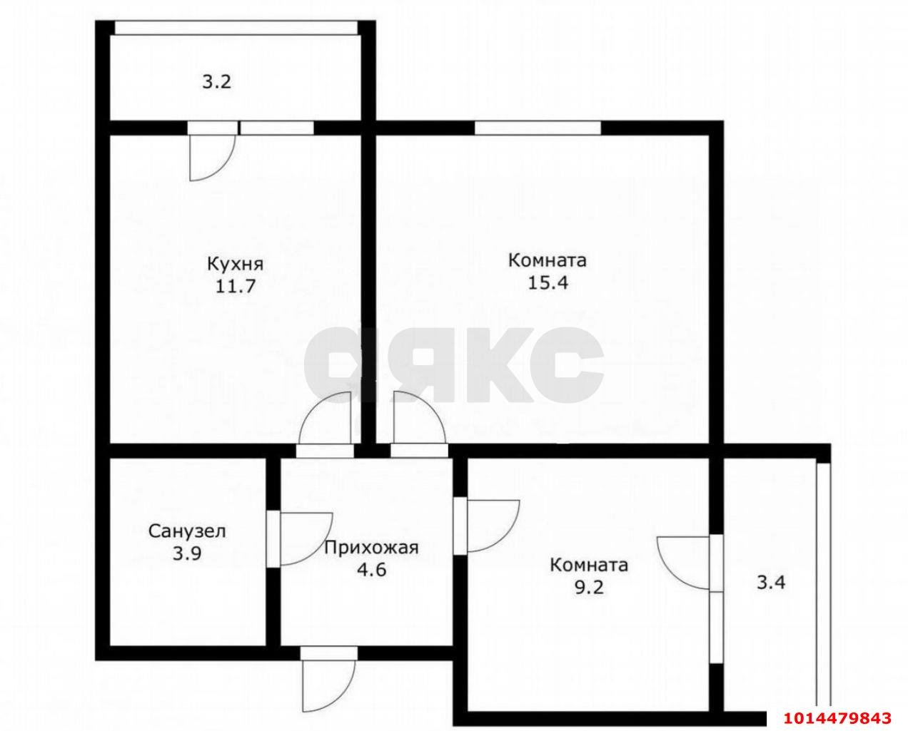 Фото №12: 2-комнатная квартира 51 м² - Краснодар, Парк Победы, ул. Героя Пешкова, 14к2