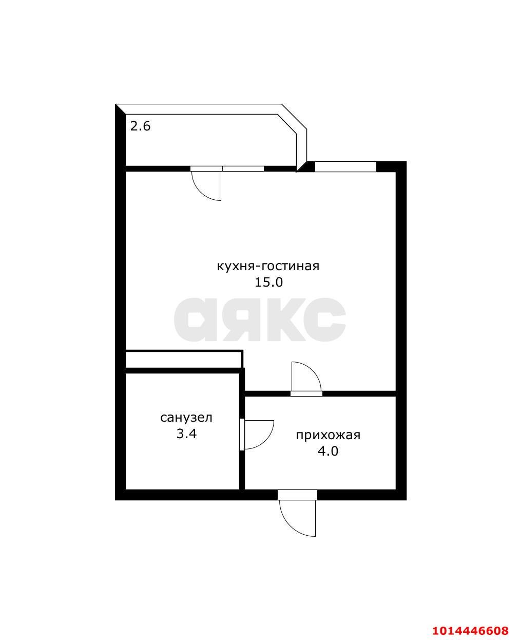 Фото №11: Студия 27 м² - Краснодар, жилой комплекс Дыхание, ул. Лётчика Позднякова, 2к23