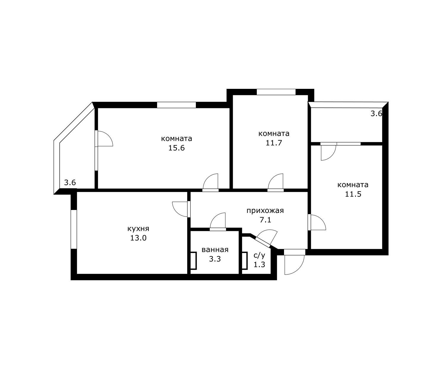 Фото №11: 3-комнатная квартира 72 м² - Краснодар, Прикубанский внутригородской округ, Завод Радиоизмерительных Приборов, мкр. Музыкальный, ул. Российская, 257/7