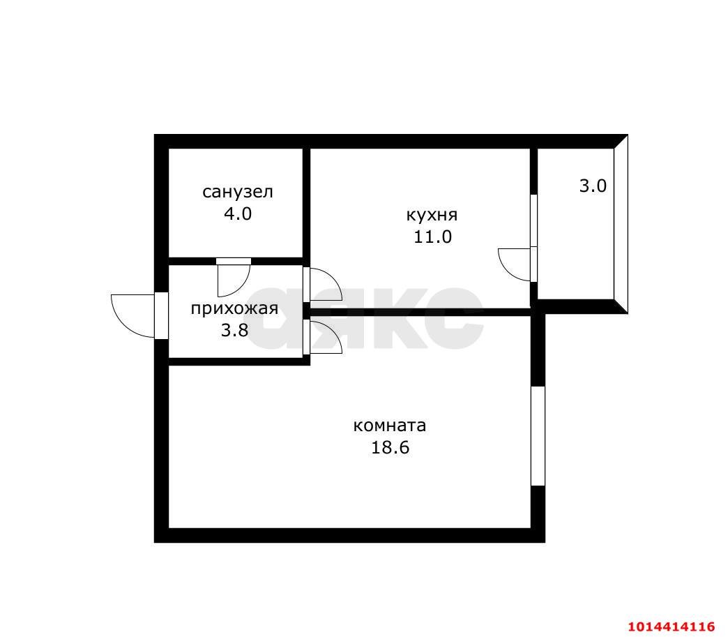 Фото №18: 1-комнатная квартира 38 м² - Краснодарский, Прикубанский внутригородской округ, 69