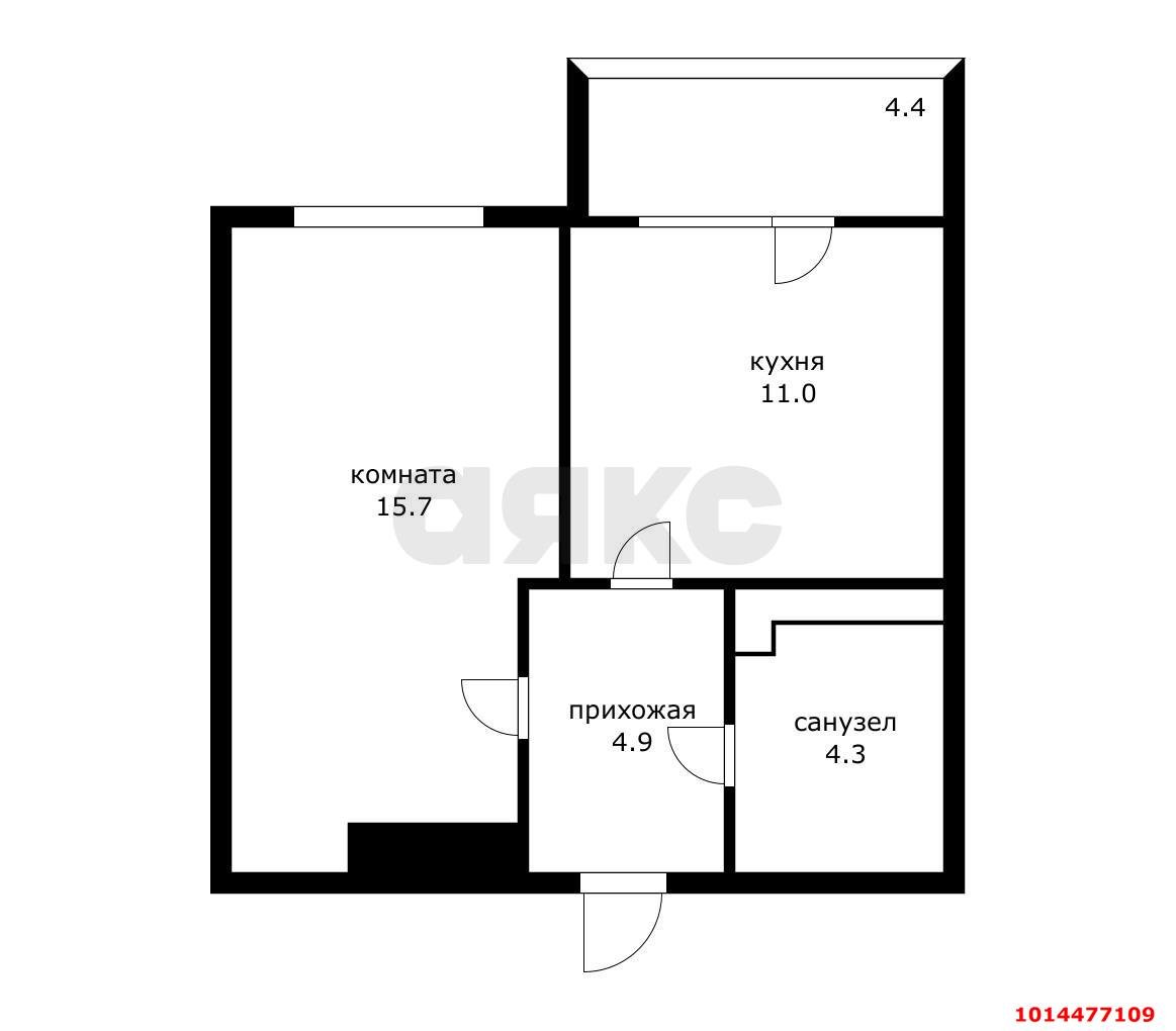 Фото №17: 1-комнатная квартира 39 м² - Краснодар, Краевая Клиническая Больница, ул. Восточно-Кругликовская, 88
