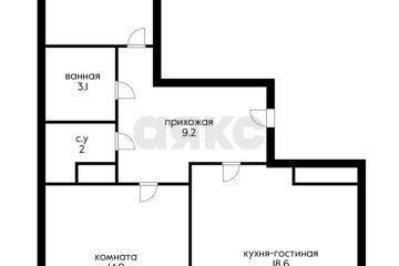Фото №3: 2-комнатная квартира 69 м² - Краснодар, мкр. жилой комплекс Свобода, ул. Домбайская, 55к5