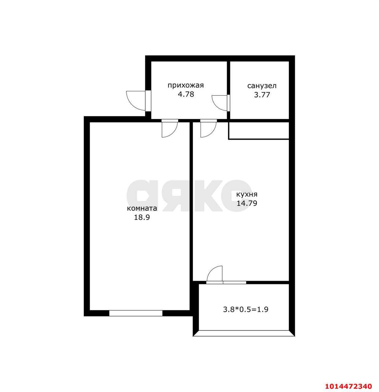 Фото №12: 1-комнатная квартира 47 м² - Краснодар, жилой комплекс Красная площадь, ул. Кореновская, 57к2