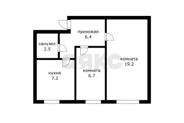 Фото №2: 2-комнатная квартира 42 м² - Яблоновский, ул. Гагарина, 39/2