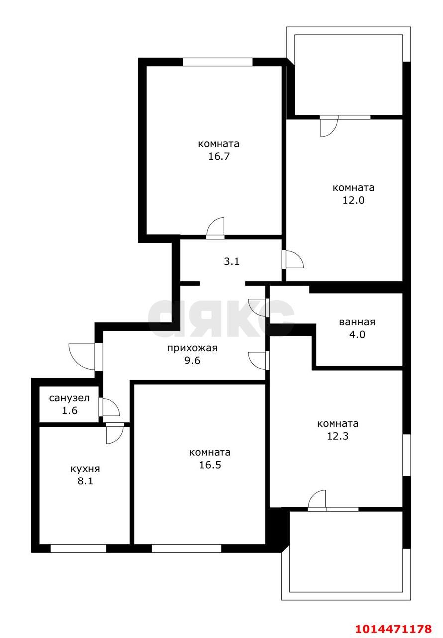 Фото №14: 4-комнатная квартира 90 м² - Краснодар, 40 лет Победы, ул. имени 40-летия Победы, 56