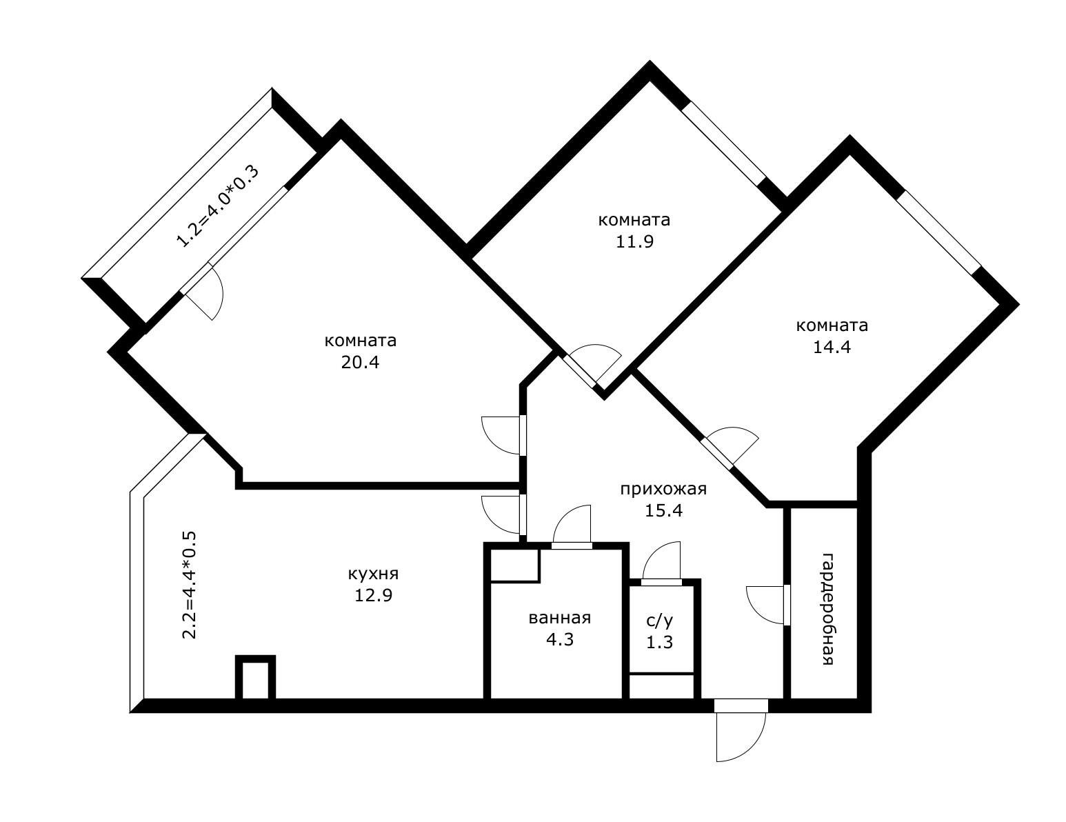 Фото №5: 3-комнатная квартира 83 м² - Краснодар, жилой комплекс Бауинвест, мкр. Прикубанский внутригородской округ, ул. имени 40-летия Победы, 184к2