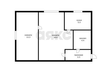 Фото №1: 2-комнатная квартира 45 м² - Краснодар, мкр. Центральный, ул. Чапаева, 92