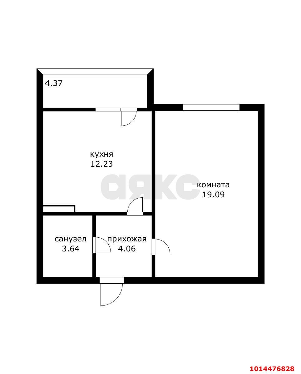 Фото №13: 1-комнатная квартира 39 м² - Краснодар, Пашковский, ул. Лавочкина, 23