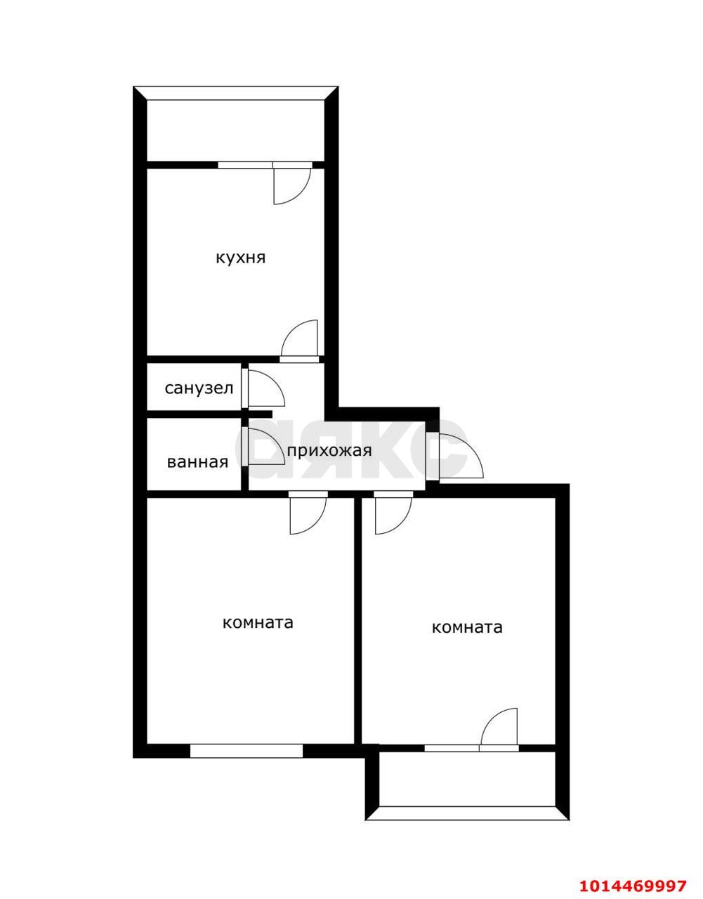 Фото №9: 2-комнатная квартира 60 м² - Краснодар, Юбилейный, ул. Рождественская набережная, 35