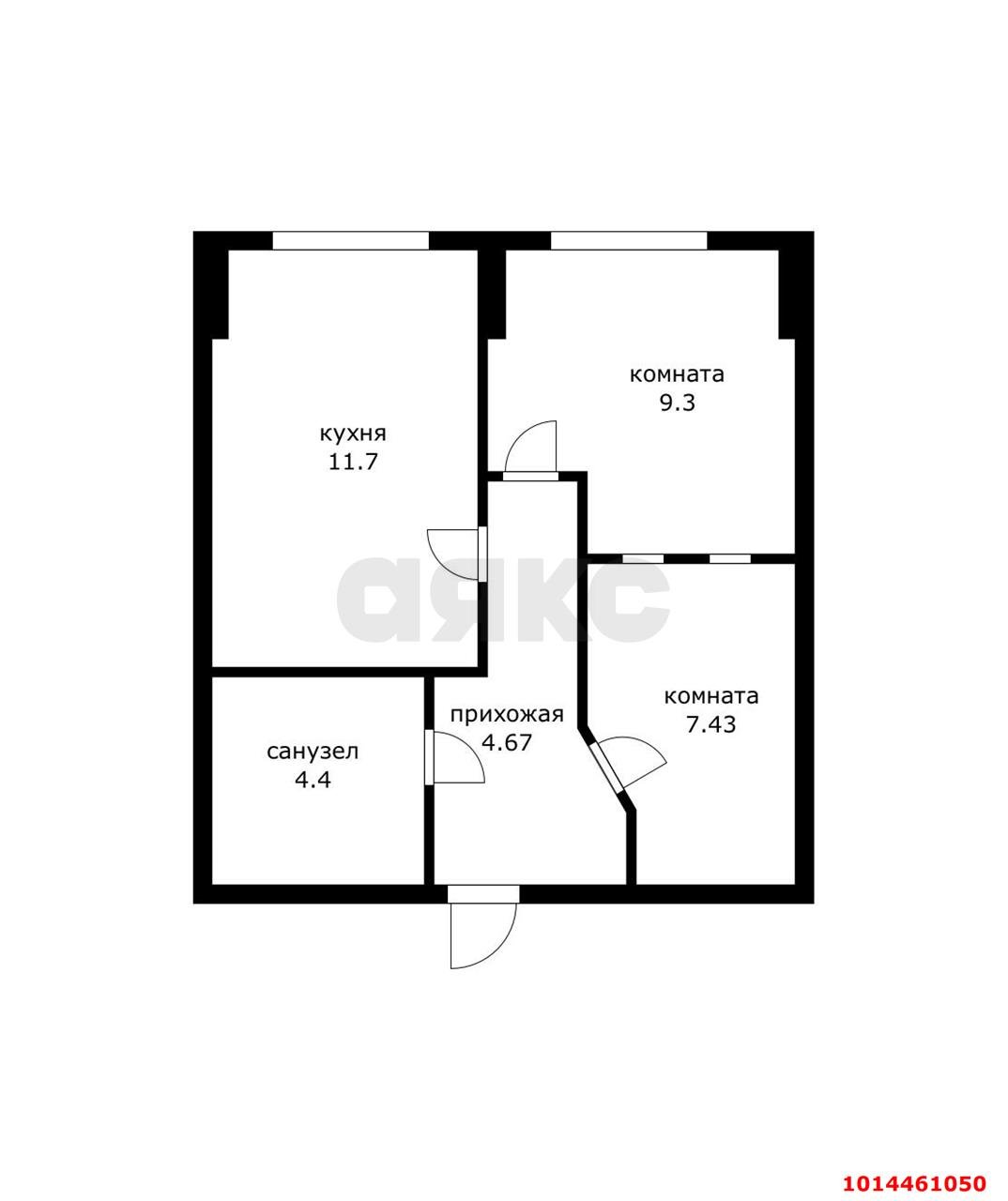 Фото №3: 2-комнатная квартира 38 м² - Краснодар, Фестивальный, ул. Сергея Михалёва, 2А