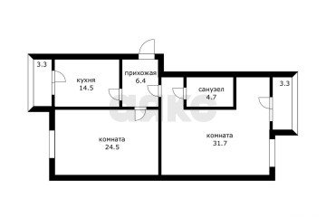 Фото №3: 2-комнатная квартира 88 м² - Краснодар, мкр. жилой комплекс Лето, ул. имени Генерала Корнилова, 1к5