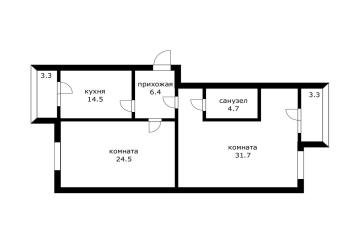 Фото №3: 2-комнатная квартира 81 м² - Краснодар, мкр. жилой комплекс Лето, ул. имени Генерала Корнилова, 1к5