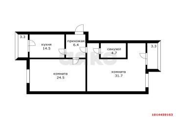 Фото №3: 2-комнатная квартира 81 м² - Краснодар, мкр. жилой комплекс Лето, ул. имени Генерала Корнилова, 1к5