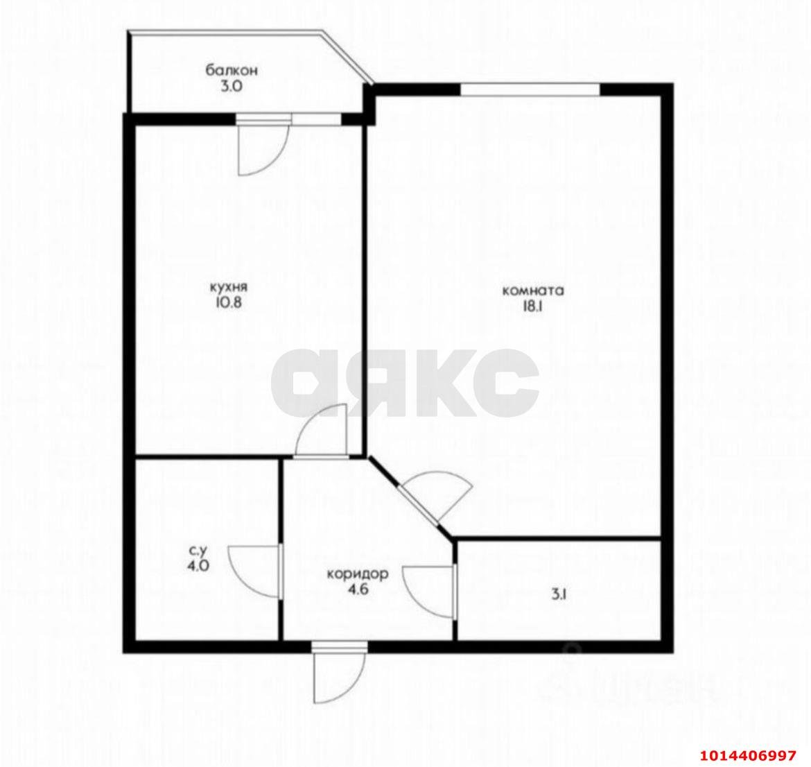 Фото №13: 1-комнатная квартира 43 м² - Краснодар, Губернский, ул. им. Героя Яцкова И.В., 15к2