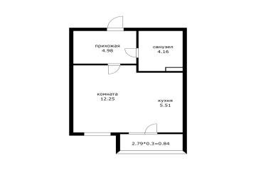 Фото №1: Студия 27 м² - Краснодар, мкр. ЖК Красная Площадь, ул. Конгрессная, 19/1к2