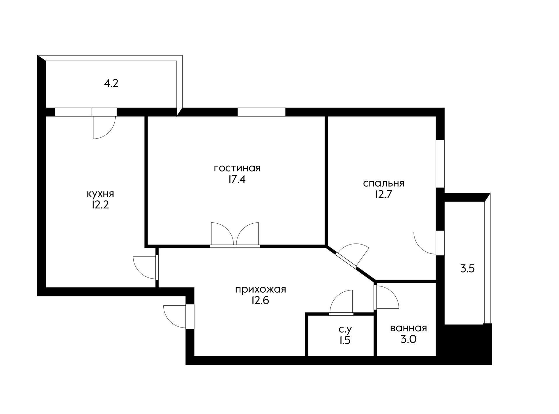 Фото №12: 2-комнатная квартира 67 м² - Краснодар, Прикубанский внутригородской округ, мкр. жилой комплекс Лиговский, ул. Героя Хабибуллина, 4