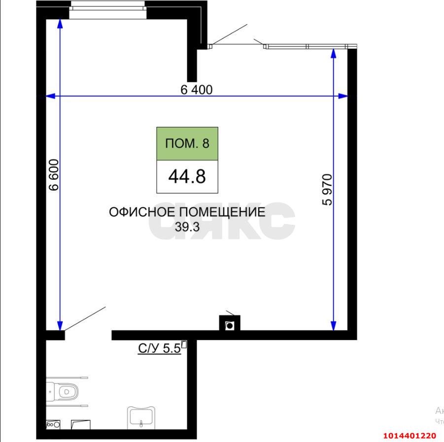 Фото №3: Торговое помещение 45 м² - Краснодар, жилой комплекс Дыхание, 