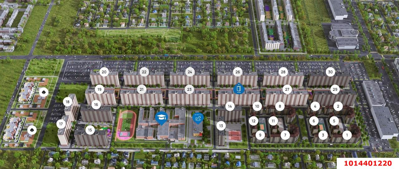 Фото №2: Торговое помещение 45 м² - Краснодар, жилой комплекс Дыхание