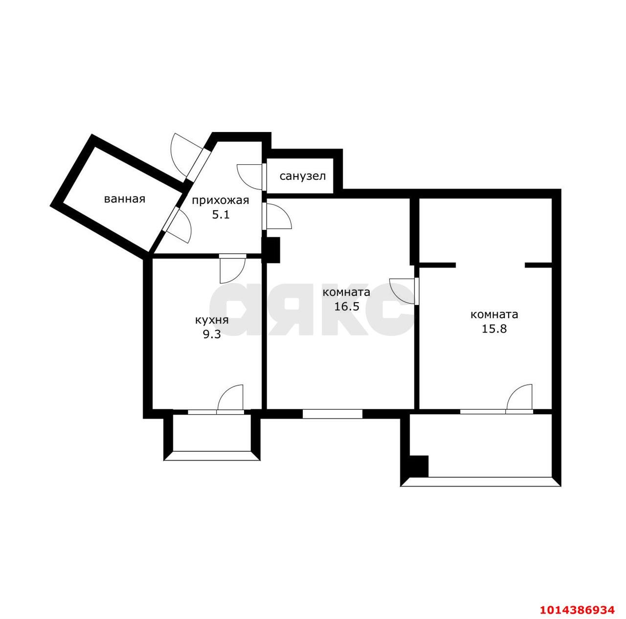 Фото №15: 2-комнатная квартира 51 м² - Краснодар, Западный внутригородской округ, ул. Красная, 165/1