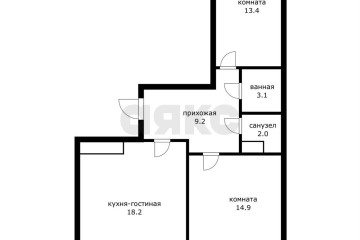 Фото №2: 2-комнатная квартира 68 м² - Краснодар, мкр. жилой комплекс Свобода, ул. Домбайская, 55к6