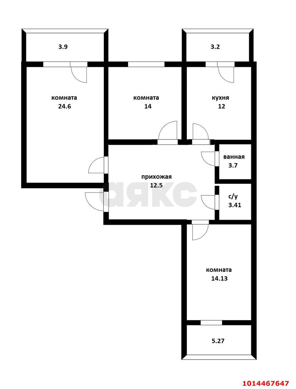 Фото №18: 3-комнатная квартира 99 м² - Краснодар, Школьный, ул. Школьная, 13/2