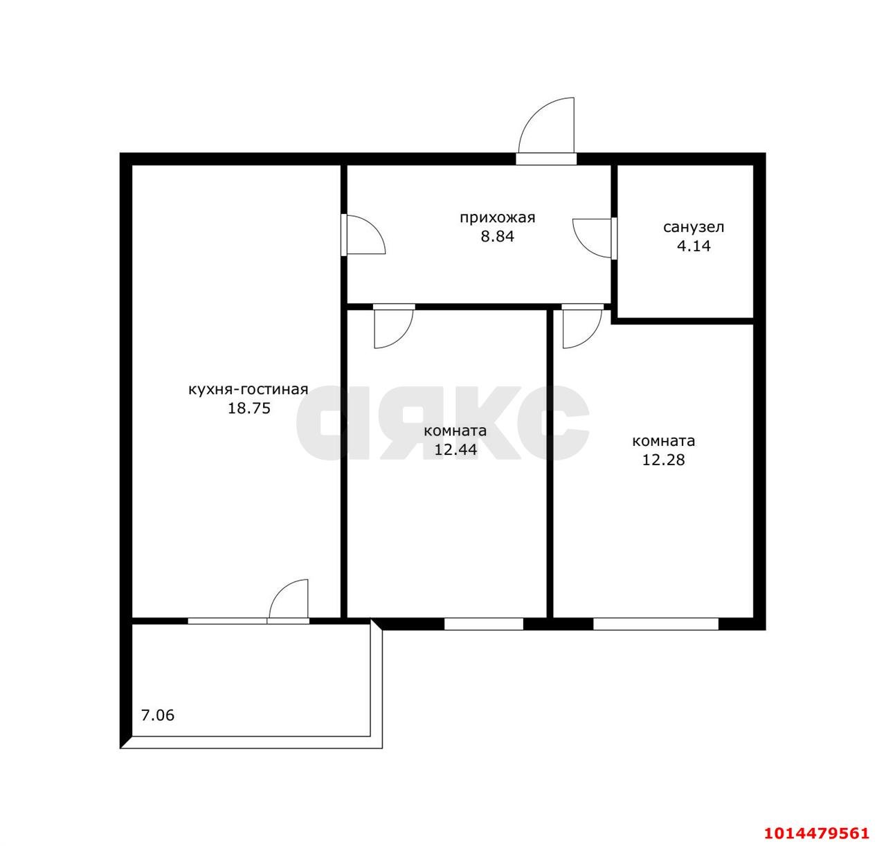 Фото №17: 2-комнатная квартира 63 м² - Краснодар, Любимово, 18