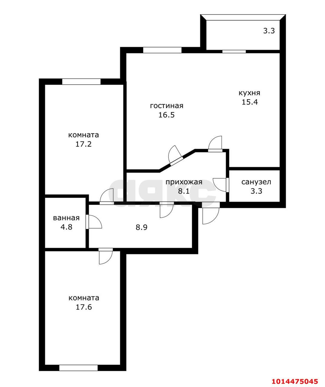 Фото №8: 3-комнатная квартира 91 м² - Краснодар, жилой комплекс Италия, ул. Веронская, 10