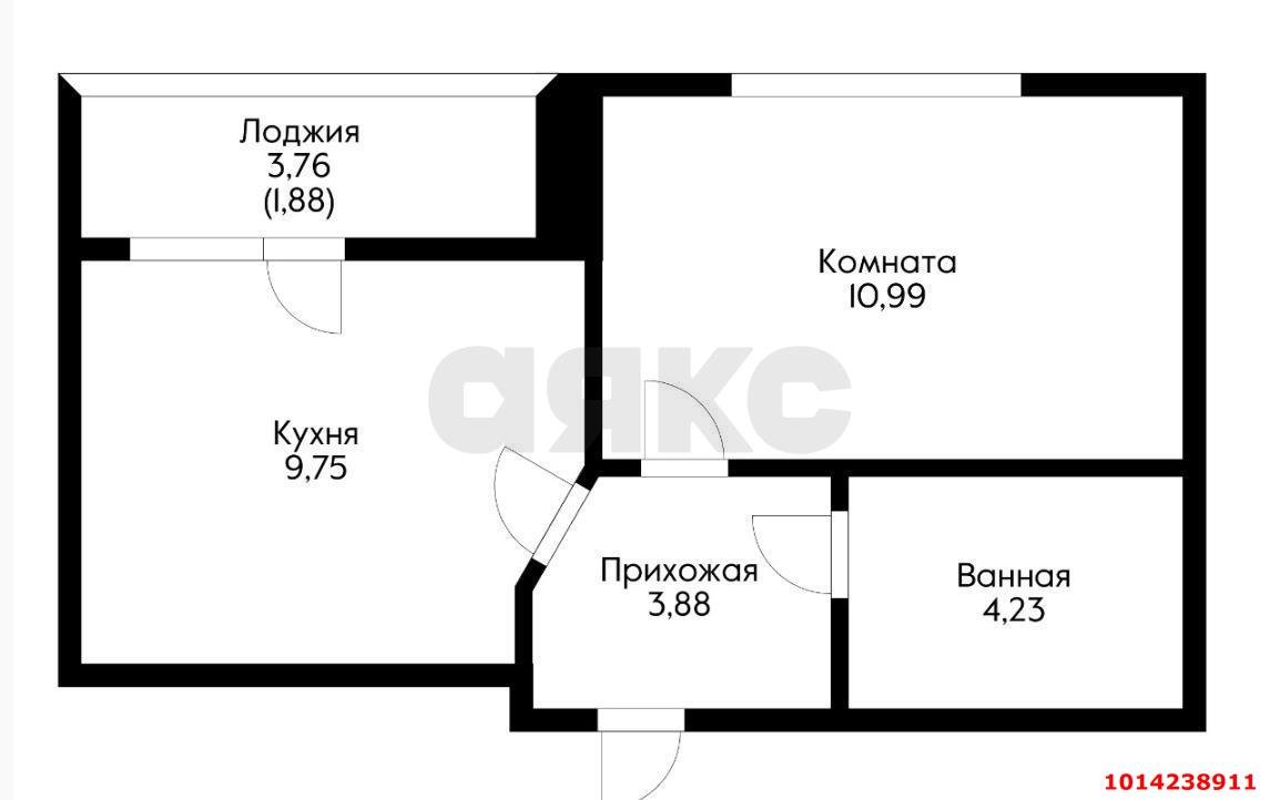 Фото №14: 1-комнатная квартира 28 м² - Краснодар, Славянский, ул. Красных Партизан, 1/4к15