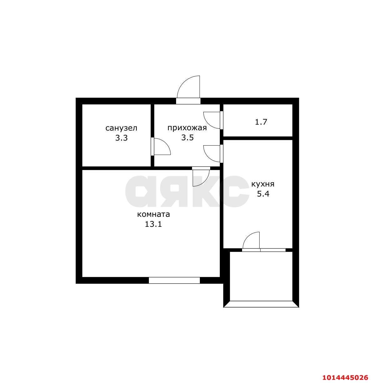 Фото №8: 1-комнатная квартира 30 м² - Краснодар, Западный внутригородской округ, мкр. Фестивальный, ул. имени Тургенева, 172