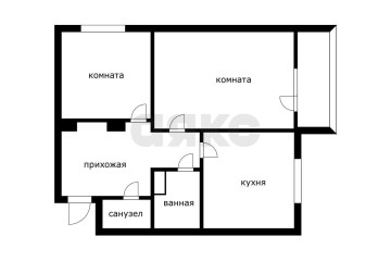 Фото №1: 2-комнатная квартира 59 м² - Краснодар, мкр. Восточно-Кругликовский, ул. Черкасская, 60