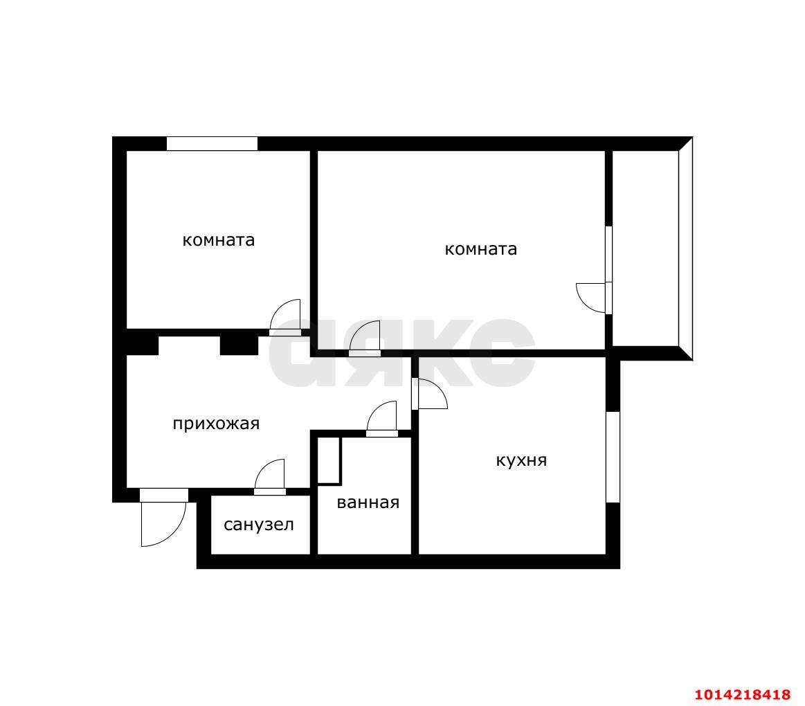 Фото №11: 2-комнатная квартира 59 м² - Краснодар, Восточно-Кругликовский, ул. Черкасская, 60