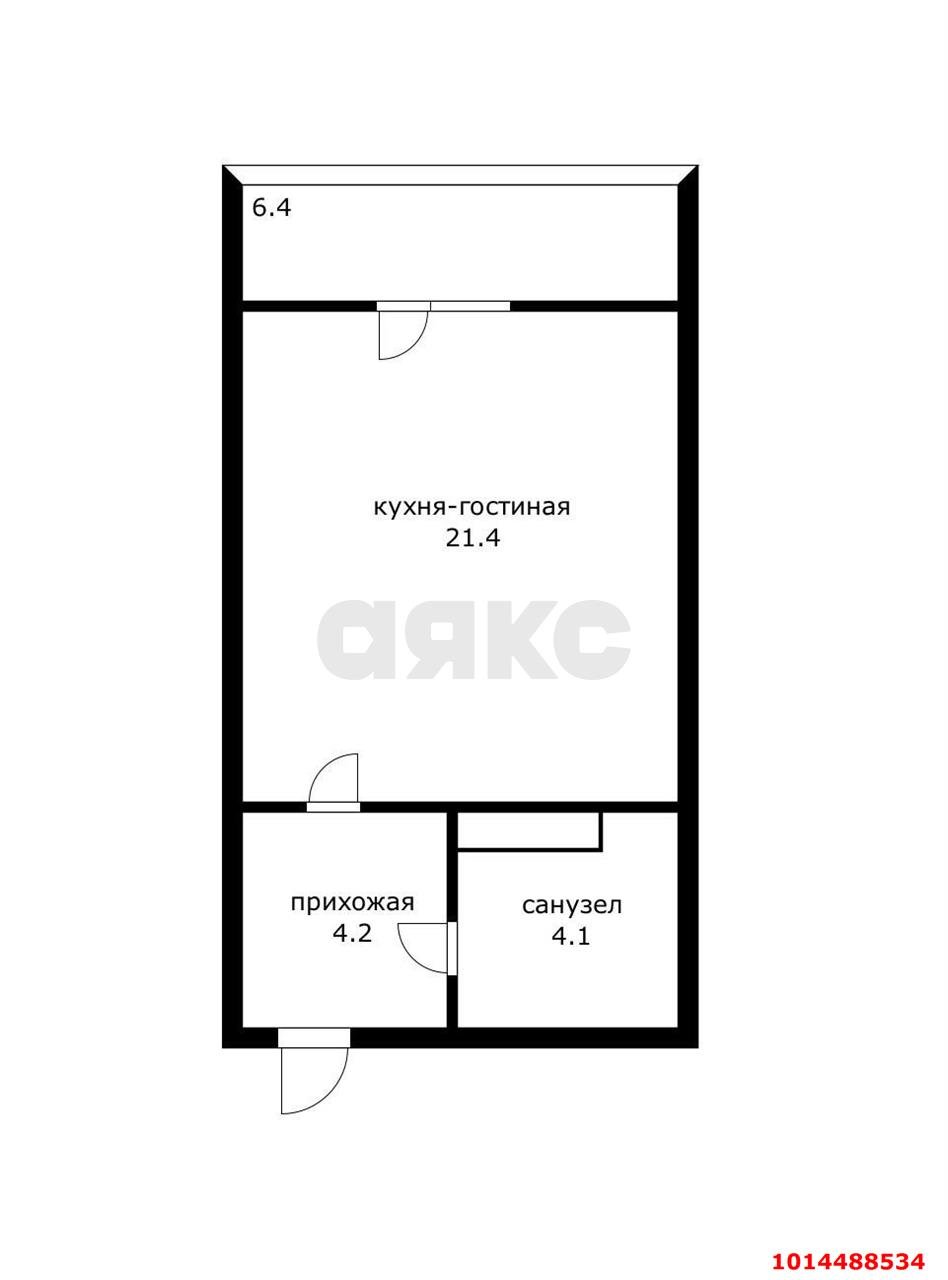 Фото №9: Студия 29 м² - Краснодар, жилой комплекс Сокольники, ул. имени М.Е. Соколова, 86к2