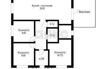 Фото №4: Дом 107 м² - Пластуновская, пер. Колхозный, 3А