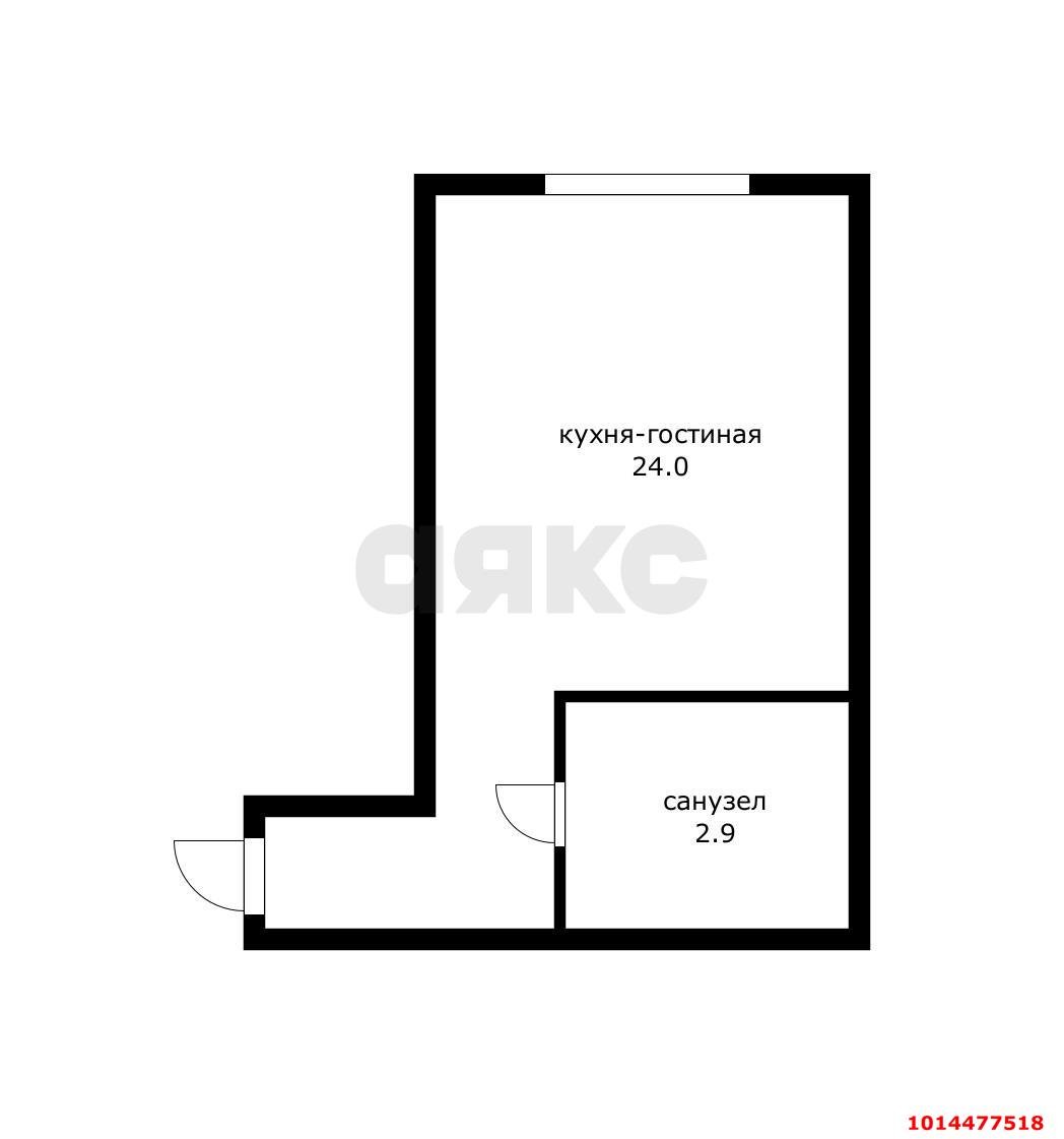 Фото №11: Студия 24 м² - Новая Адыгея, мкр. Прикубанский внутригородской округ, ул. Майкопская, 1/1