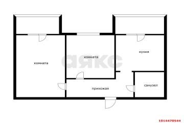 Фото №3: 2-комнатная квартира 43 м² - Новая Адыгея, мкр. жилой комплекс Дарград, ул. Тургеневское шоссе, 33/2к28