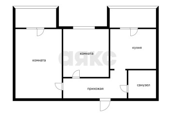 Фото №3: 2-комнатная квартира 43 м² - Новая Адыгея, мкр. жилой комплекс Дарград, ул. Тургеневское шоссе, 33/2к28