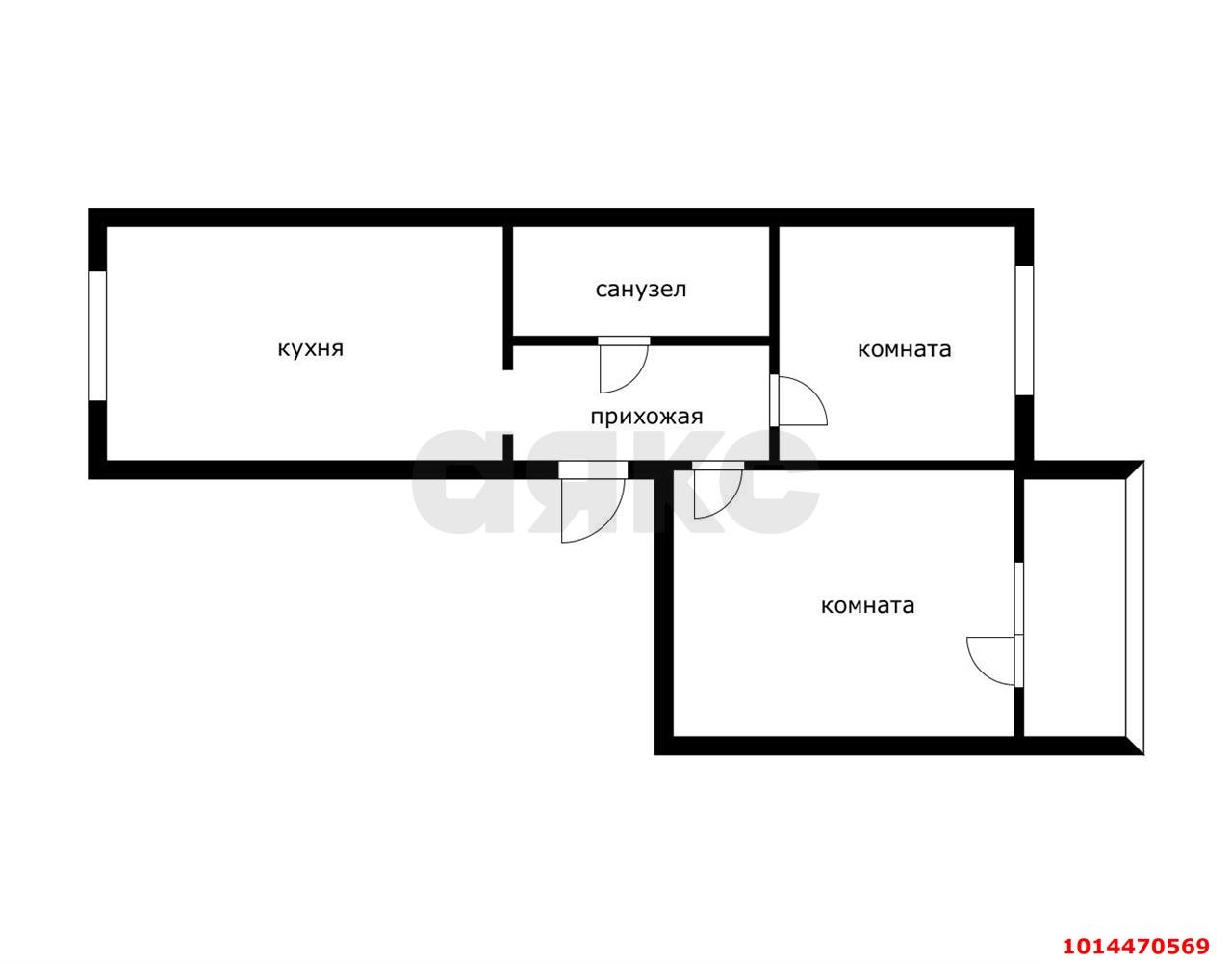 Фото №7: 2-комнатная квартира 50 м² - Новая Адыгея, жилой комплекс Мега, ул. Бжегокайская, 92