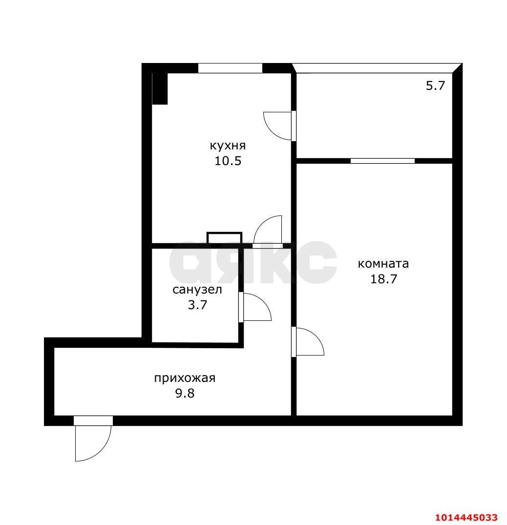 Фото №17: 1-комнатная квартира 45 м² - Яблоновский, жилой комплекс Европа, ул. Гагарина, 159/1