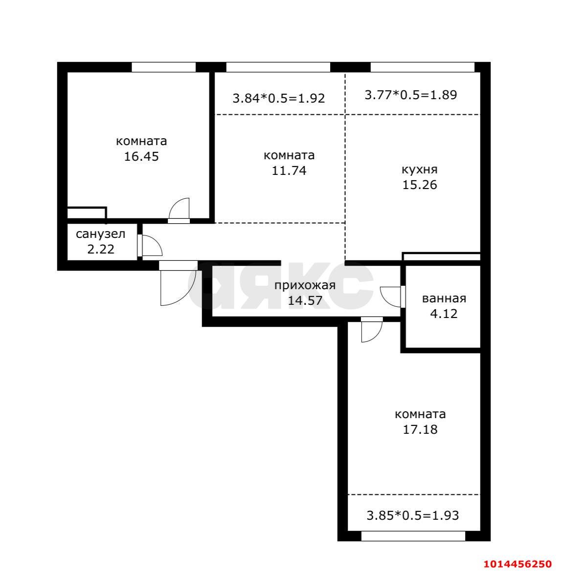 Фото №14: 3-комнатная квартира 93 м² - Краснодар, Черёмушки, ул. Обрывная, 132/1