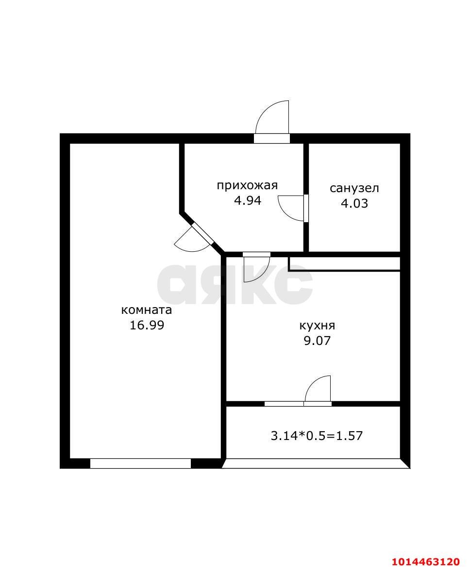 Фото №8: 1-комнатная квартира 37 м² - Краснодар, 4-й квартал, ул. Боспорская, 8
