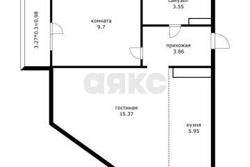 Фото №5: 1-комнатная квартира 39 м² - Краснодар, мкр. Музыкальный, ул. Российская, 257/7