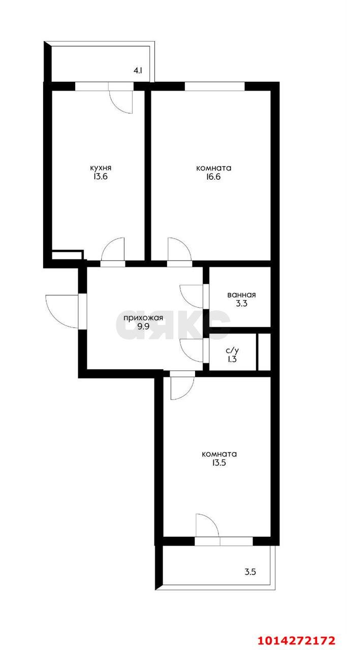Фото №20: 2-комнатная квартира 58 м² - Краснодар, Панорама, ул. Восточно-Кругликовская, 22