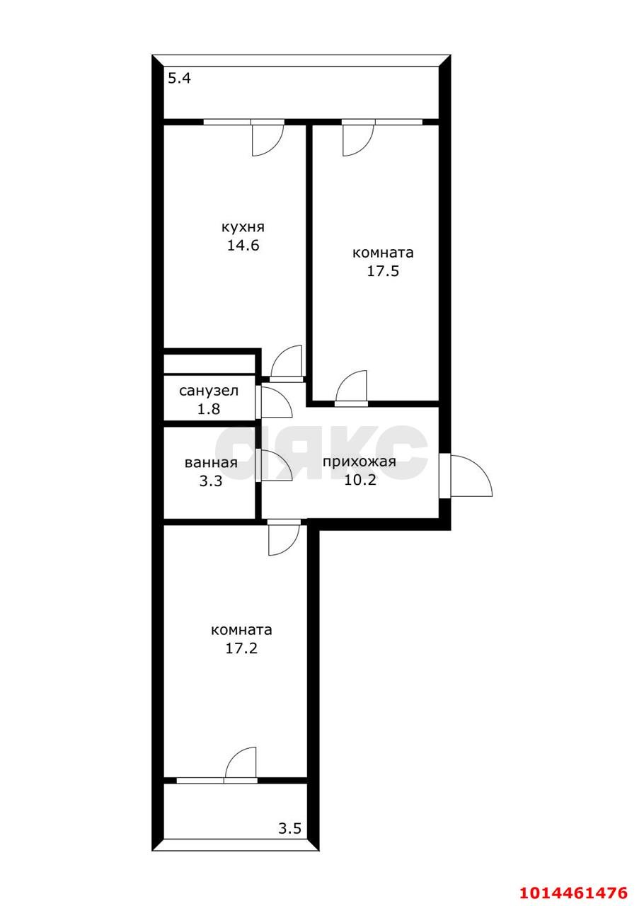 Фото №12: 2-комнатная квартира 73 м² - Краснодар, Калинино, ул. Российская, 331