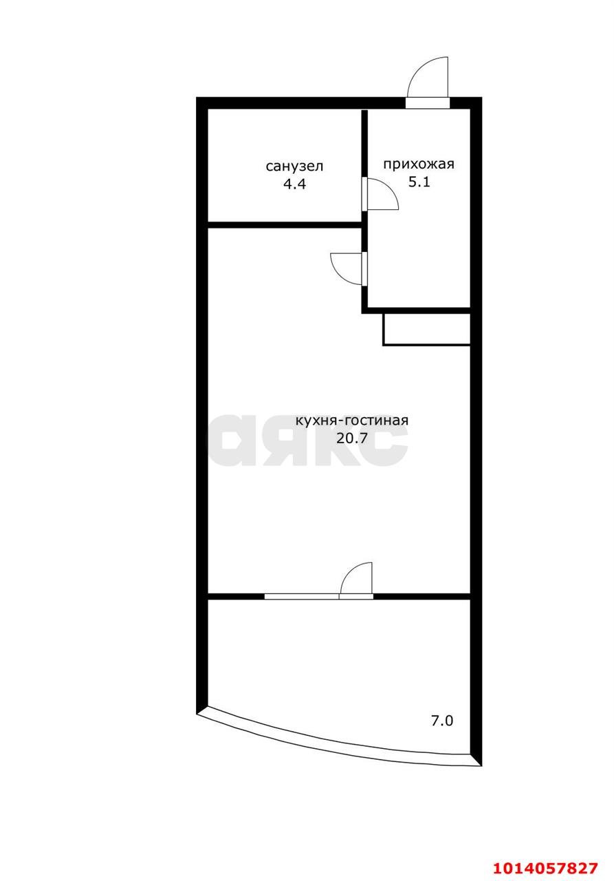 Фото №5: 1-комнатная квартира 47 м² - Сочи, Бытха, ул. Ясногорская, 16А