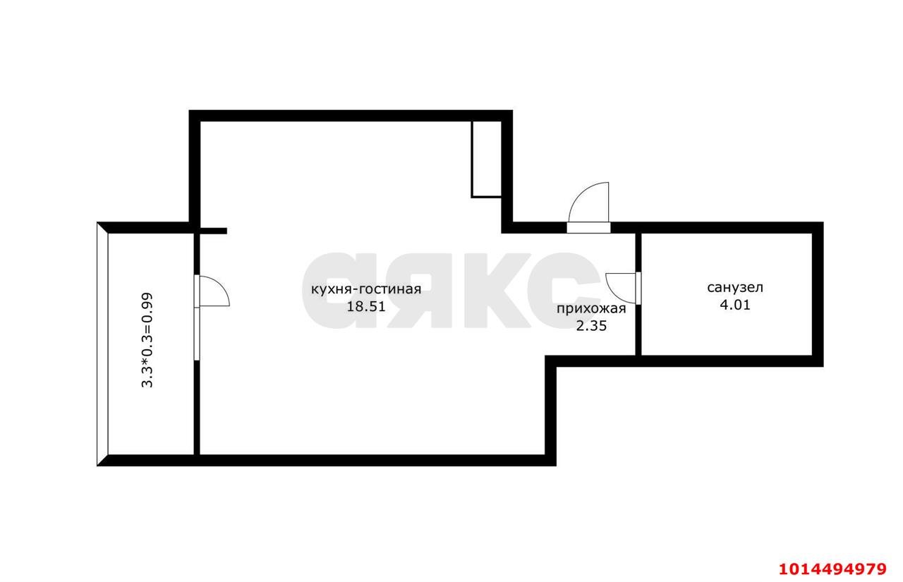 Фото №8: Студия 25 м² - Краснодар, жилой комплекс Европа-Сити, ул. Карпатская, 5