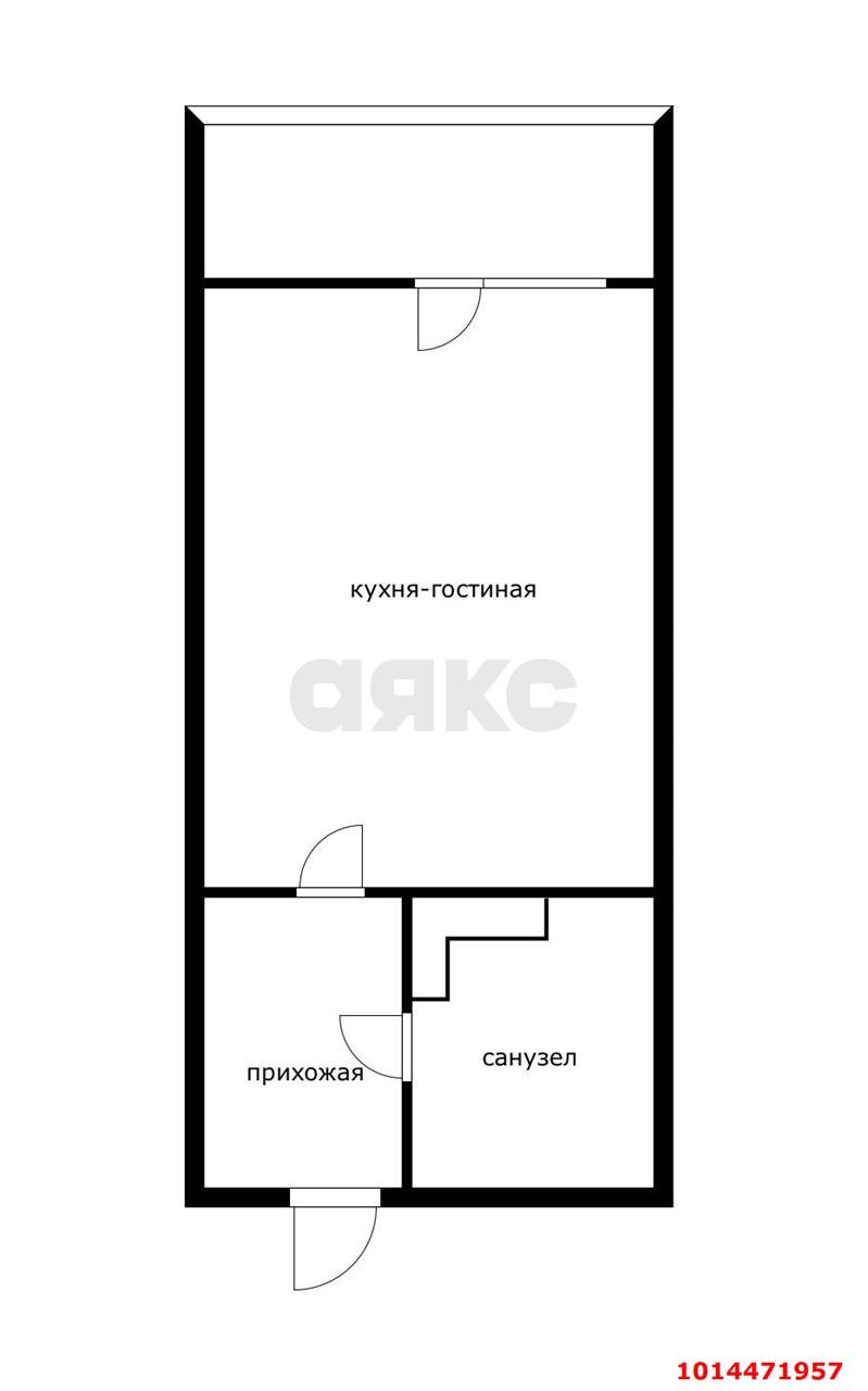 Фото №17: Студия 23 м² - Российский, мкр. Прикубанский внутригородской округ, ул. Тепличная