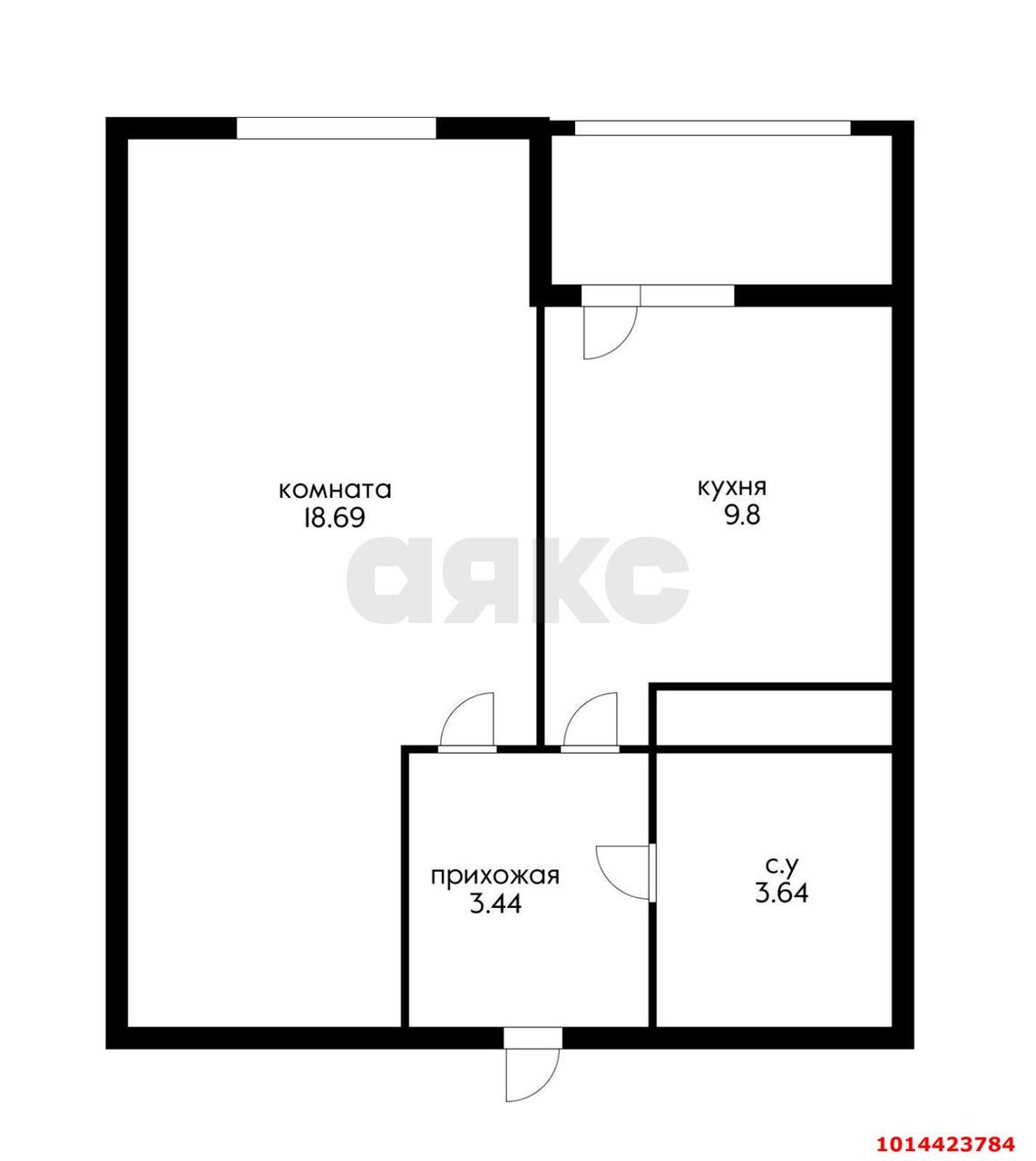 Фото №3: 1-комнатная квартира 34 м² - Краснодар, Славянский, ул. Заполярная, 39к8