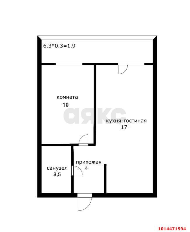 Фото №20: 1-комнатная квартира 36 м² - Краснодар, жилой комплекс Премьера, ул. Автолюбителей, 1/7к4