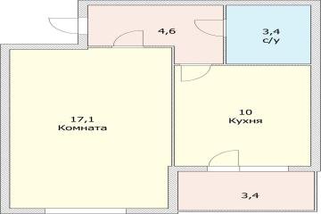 Фото №5: 1-комнатная квартира 35 м² - Краснодар, мкр. Завод Радиоизмерительных Приборов, пер. Корчагинский, 3