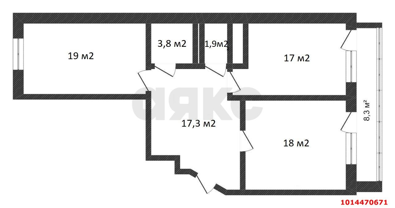 Фото №14: 2-комнатная квартира 85 м² - Краснодар, Завод Измерительных Приборов, ул. Зиповская, 3/3